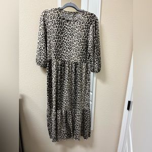 Zara!! Cheetah 3/4 sleeve cheetah dress!